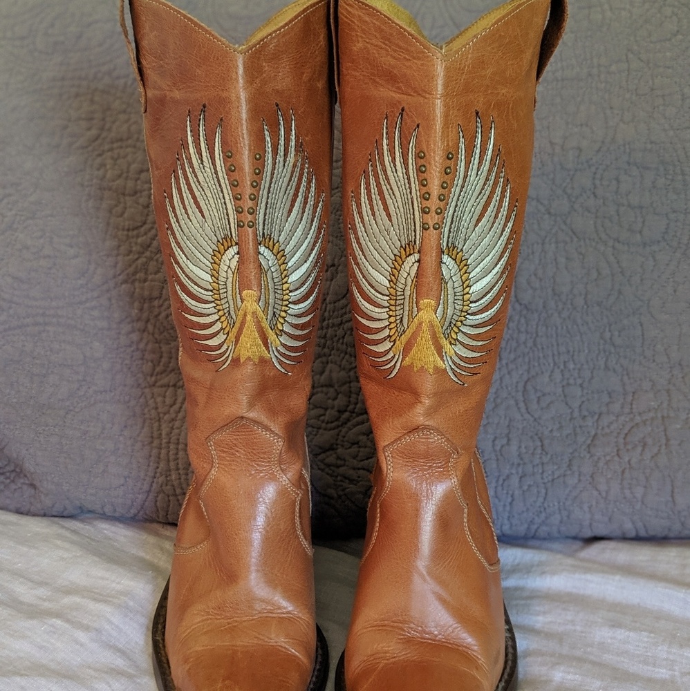 Destroy leather cowgirl boots